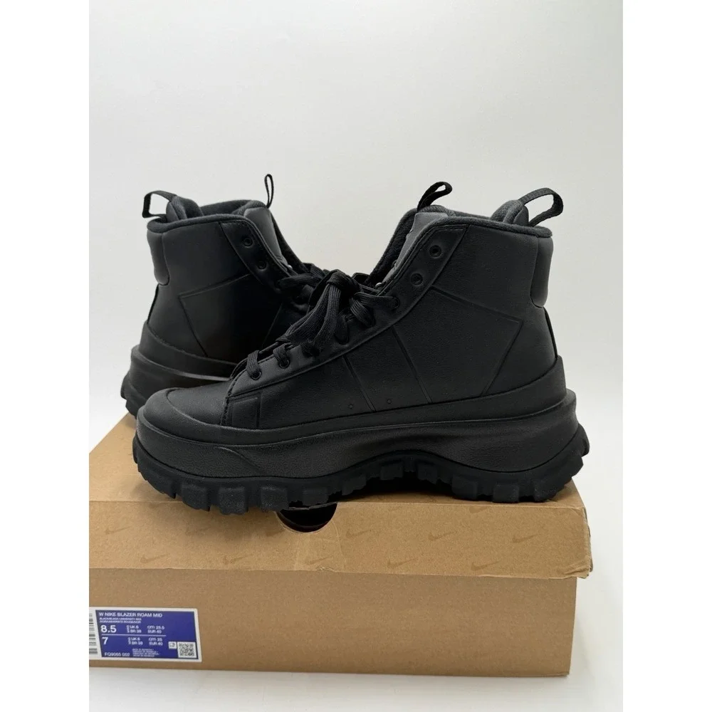 Nike Blazer Roam Mid Women's Size 9 Black Combat Boots Shoes NWB No Lid